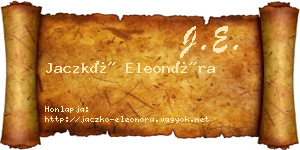 Jaczkó Eleonóra névjegykártya
