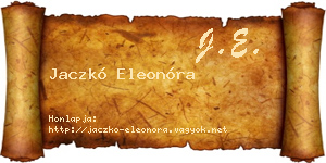 Jaczkó Eleonóra névjegykártya