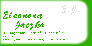 eleonora jaczko business card